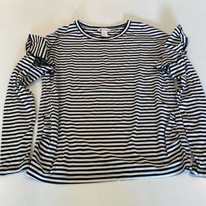 H&M Black and White Striped Top
